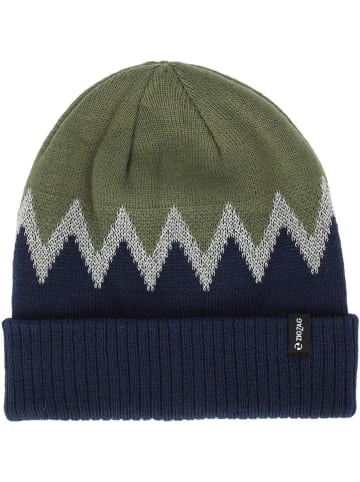 Zigzag Mütze "Samba" in Dunkelblau/ Khaki