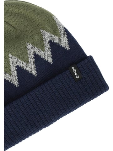 Zigzag Mütze "Samba" in Dunkelblau/ Khaki
