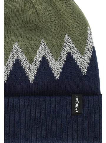 Zigzag Mütze "Samba" in Dunkelblau/ Khaki