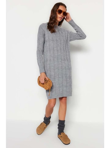 trendyol Gebreide jurk grijs