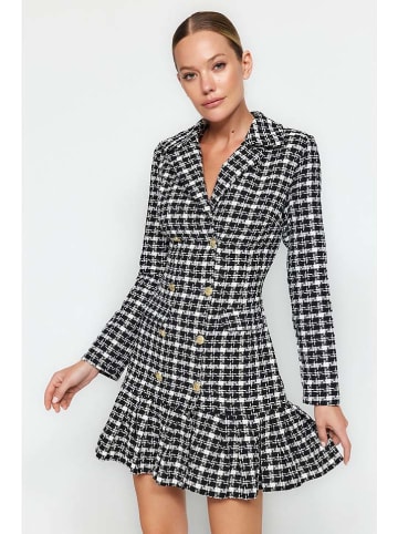trendyol Jurk zwart/wit