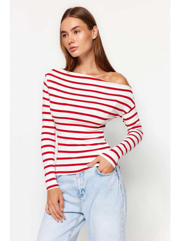 trendyol Longsleeve rood/wit