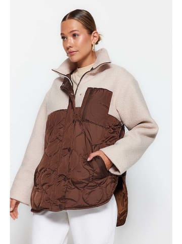 trendyol Übergangsjacke in Creme/ Braun