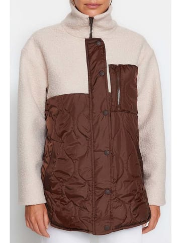 trendyol Übergangsjacke in Creme/ Braun