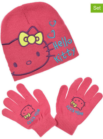 Hello Kitty 2tlg. Winteraccessoires-Set "Hello Kitty" in Pink