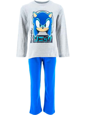 Sonic Pyjama "Sonic" in Blau/ Grau