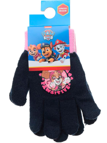 Paw Patrol Rękawiczki "Psi Patrol" w kolorze czarno-jasnoróżowym