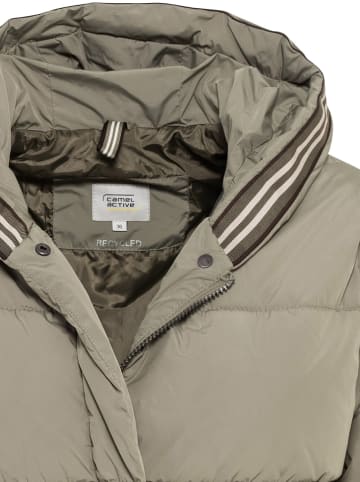 Camel Active Doorgestikte mantel kaki