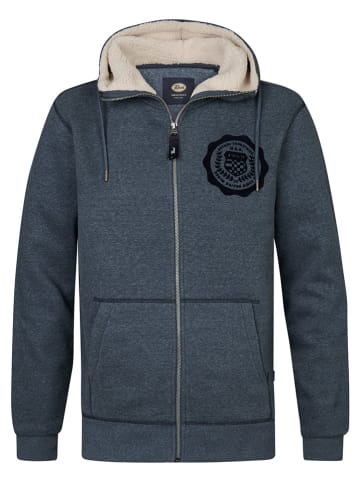 Petrol Industries Sweatjacke in Dunkelblau