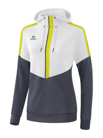 erima Hoodie "Squad"  in Weiß/ Anthrazit