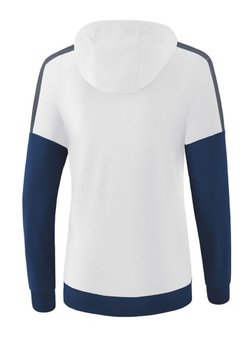 erima Hoodie "Squad" in Weiß/ Dunkelblau