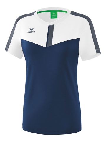 erima Trainingsshirt "Squad" in Weiß/ Dunkelblau