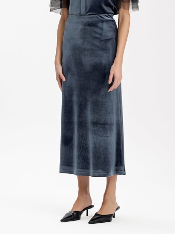 BGN Fluwelen rok blauw