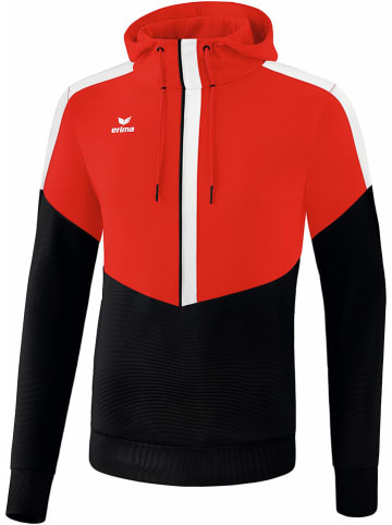 erima Hoodie "Squad" in Rot/ Schwarz
