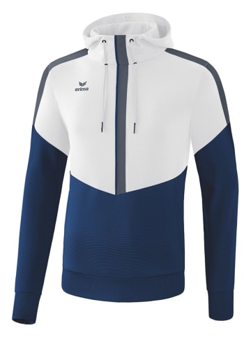 erima Hoodie "Squad"  in Weiß/ Dunkelblau