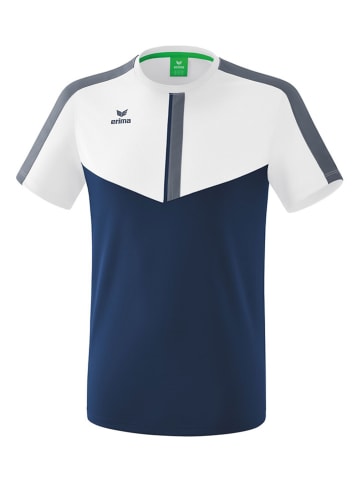 erima Trainingsshirt "Squad" in Weiß/ Dunkelblau