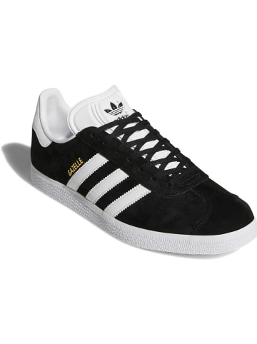 adidas Leder-Sneakers "Gazelle" in Schwarz/ Weiß