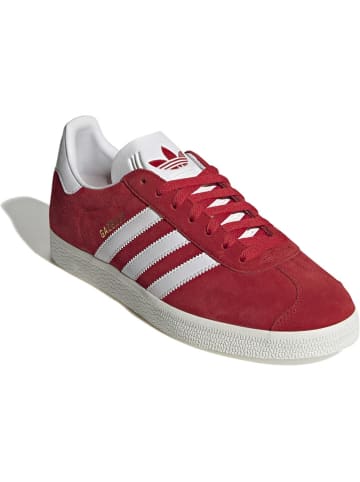 adidas Leder-Sneakers "Gazelle" in Rot/ Weiß