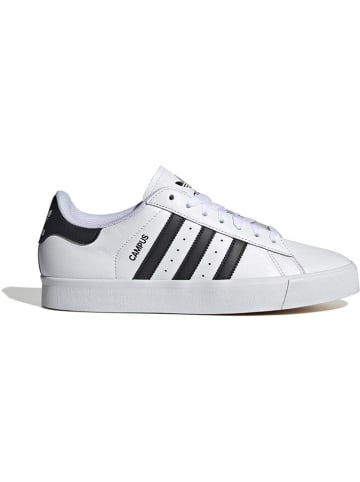 adidas Skórzane sneakersy "Campus" w kolorze biało-czarnym