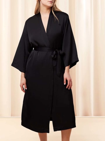 Triumph Bademantel "Satin Robe" in Schwarz