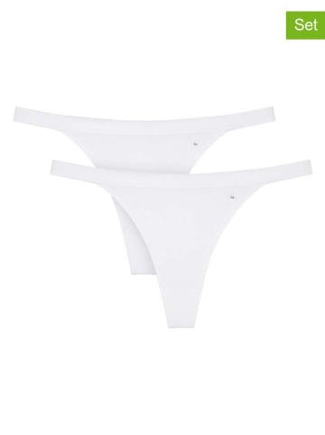 Triumph Stringi (2 pary) "Smart Natural" w kolorze białym