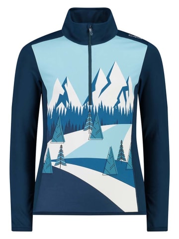CMP Funktionsshirt in Dunkelblau/ Hellblau