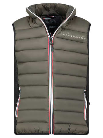 ANAPURNA Doorgestikte bodywarmer "Vakashana" kaki