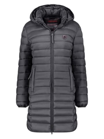 ANAPURNA Doorgestikte mantel "Akitalana" grijs