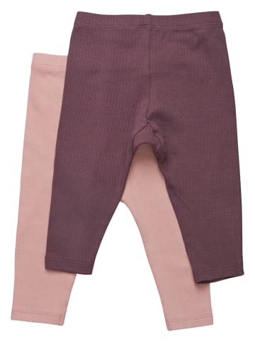Minymo 2er-Set: Leggings in Lila/ Rosa