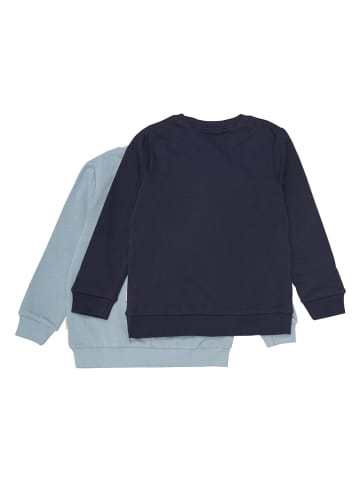 Minymo 2er-Set: Sweatshirts in Hellblau/ Dunkelblau