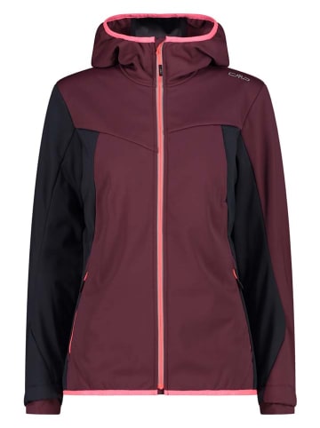 CMP Softshelljas zwart/bordeaux