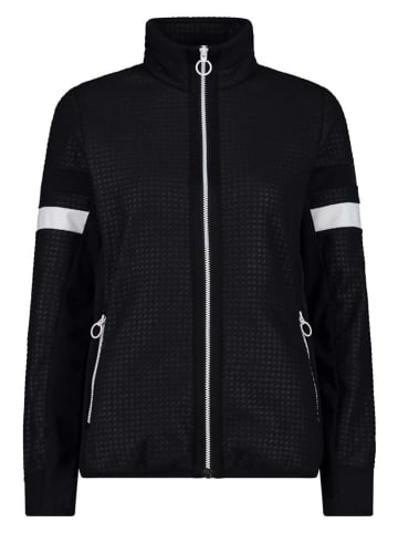 CMP Fleecejacke in Schwarz/ Weiß