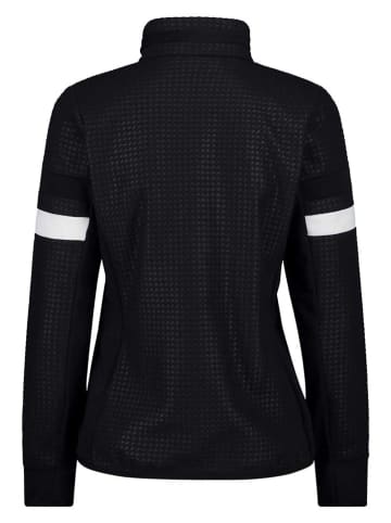 CMP Fleecejacke in Schwarz/ Weiß