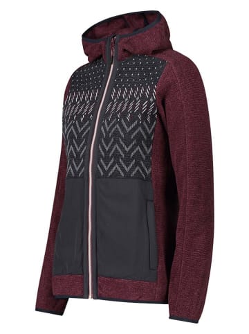 CMP Fleecejacke in Bordeaux/ Schwarz