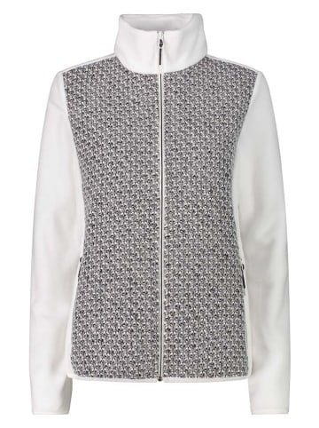 CMP Fleecejacke in Weiß/ Schwarz