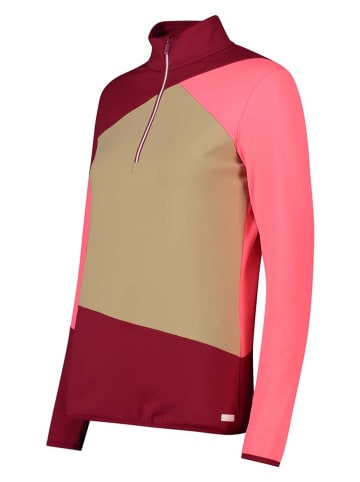 CMP Fleece trui rood/roze/beige