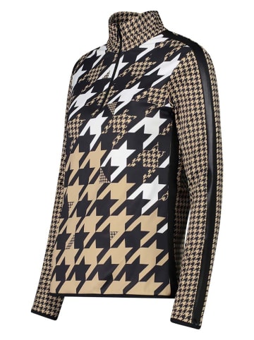 CMP Fleecepullover in Beige/ Weiß/ Schwarz