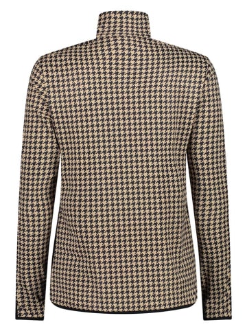 CMP Fleecepullover in Beige/ Weiß/ Schwarz