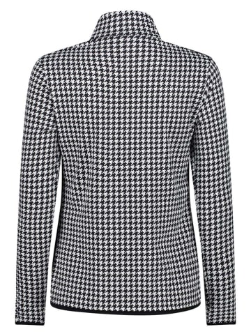 CMP Fleecepullover in Schwarz/ Weiß/ Gelb