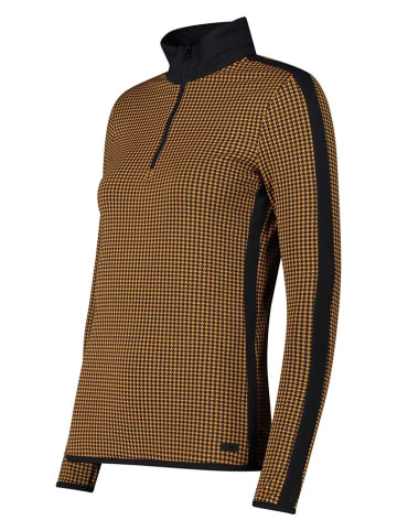 CMP Fleecepullover in Hellbraun/ Schwarz