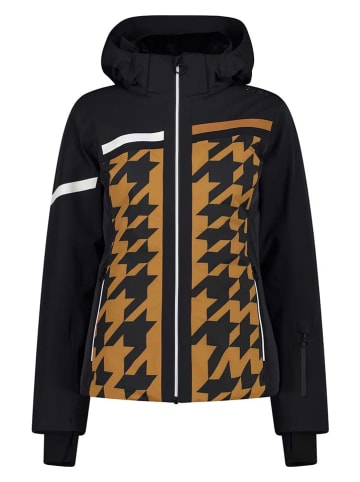 CMP Ski-/ Snowboardjacke in Hellbraun/ Schwarz/ Weiß