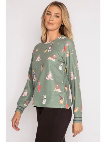 PJ Salvage Pyjama-Oberteil in Khaki