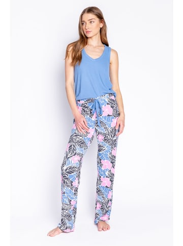 PJ Salvage Pyjama-Hose in Blau/ Rosa/ Schwarz