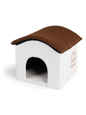 Lifa Living Tierhaus in Weiß/ Braun - (B)38 x (H)36 x (T)39 cm