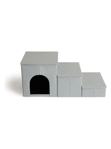 Lifa Living Schody w kolorze szarym dla zwierząt - 70 x 30 x 35 cm