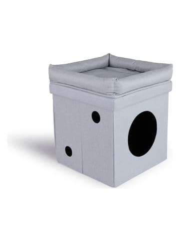 Lifa Living Domek w kolorze szarym dla kota - 38 x 44 x 38 cm