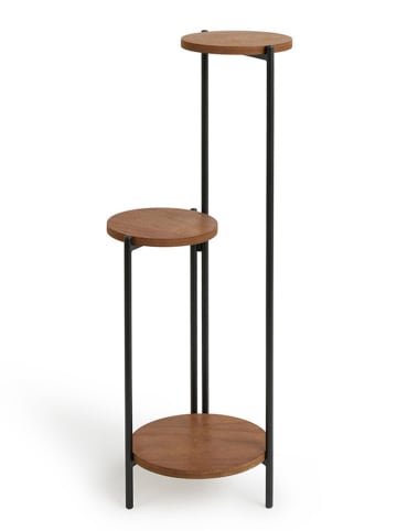 Lifa Living Pflanzenständer ''Julie'' in Schwarz/ Braun - (B)30 x (H)84 x (T)26 cm
