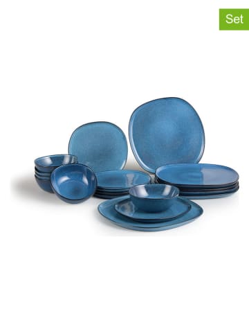 Lifa Living 18-delig tafelservies blauw