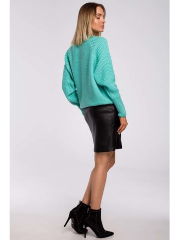 made of emotion Sweter w kolorze turkusowym