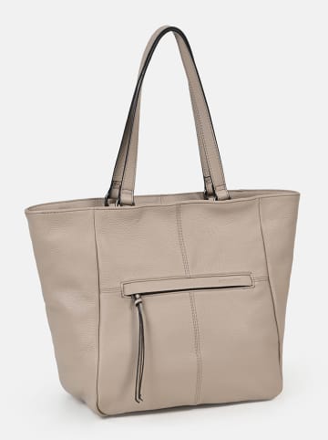 FREDs BRUDER Leren shopper beige/grijs - (B)30 x (H)43 x (D)16 cm